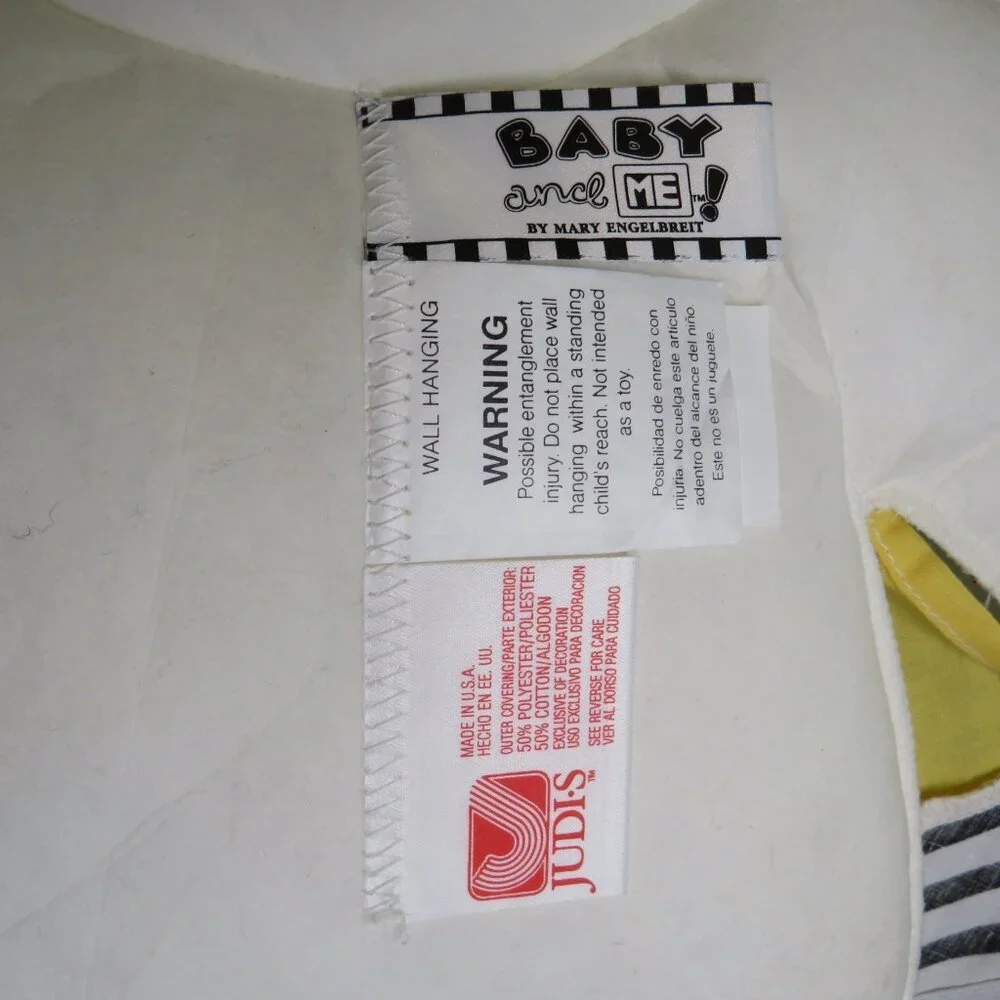 VTG Mary Engelbreit Baby & Me Wall Hanging Set Sailor Bear & Floral Bunny Large